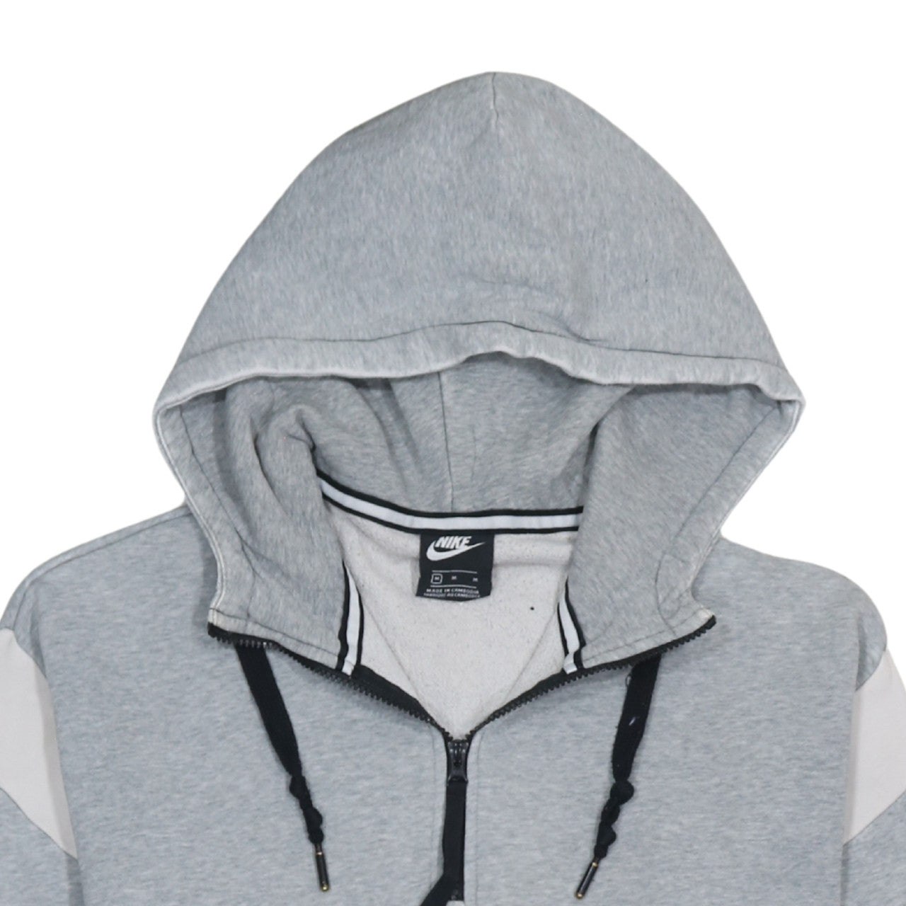 Nike Air Men's Grey 1/2 Zip Hoodie Medium Athletic Logo Fleece
