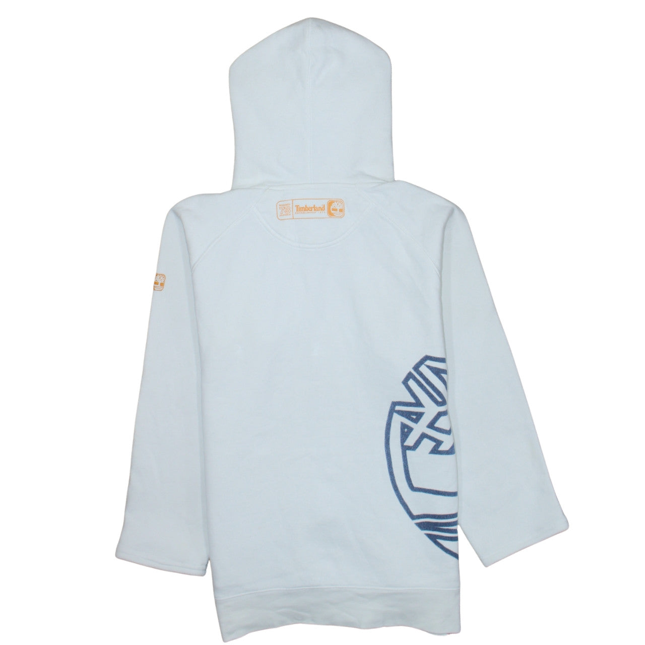Timberland Men's White Full Zip Hoodie M Classic Logo Fleece