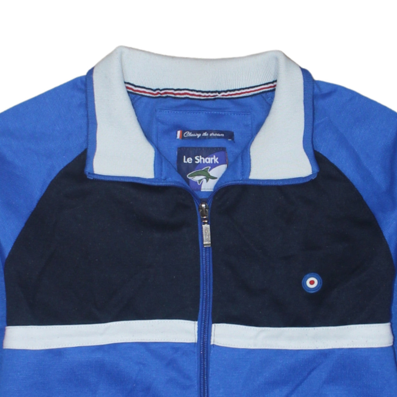 Le Shark Men's Blue Full Zip Sweatshirt Medium Polyester Retro Sports