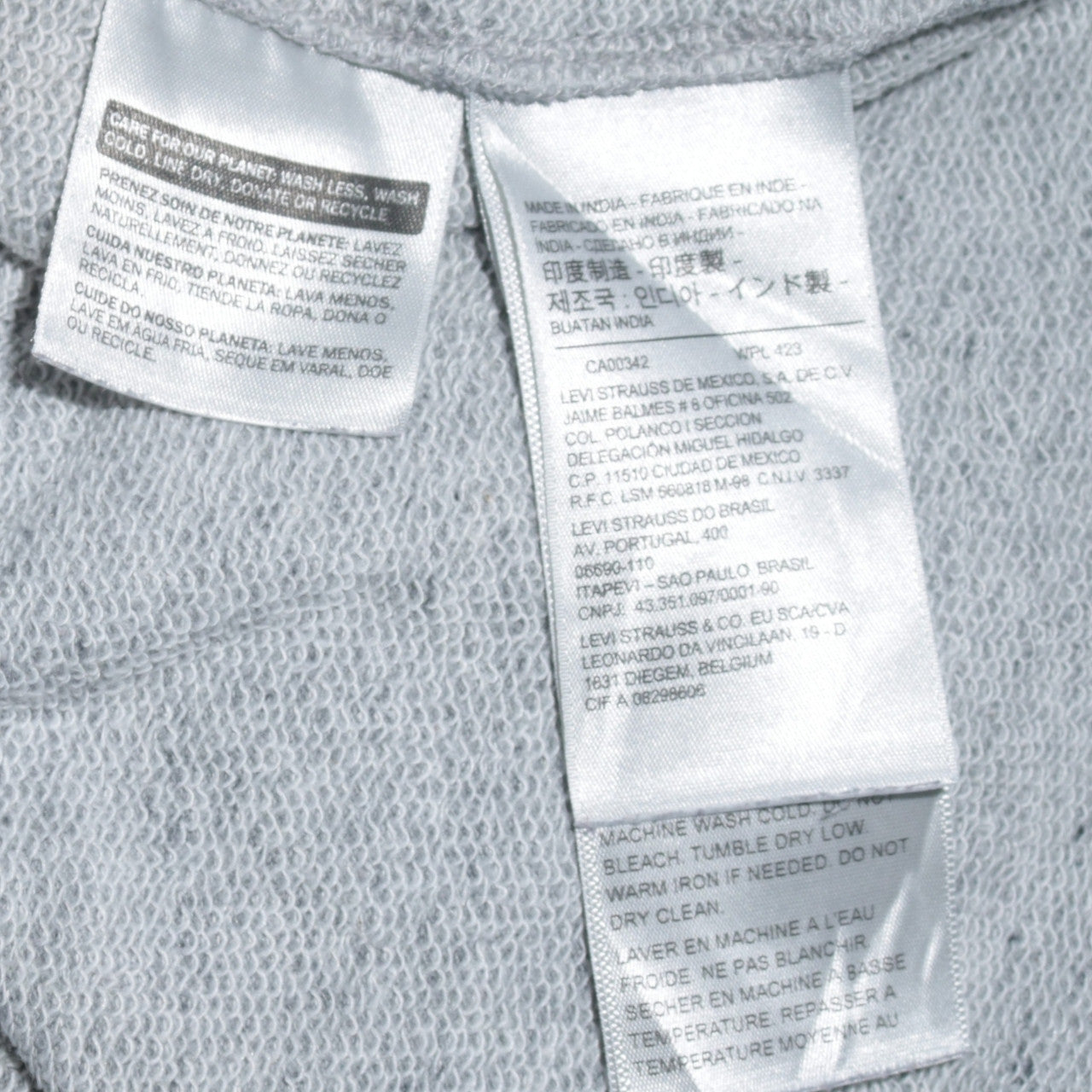 Levi's Mens Grey Pullover Hoodie XS Classic Logo Sweatshirt