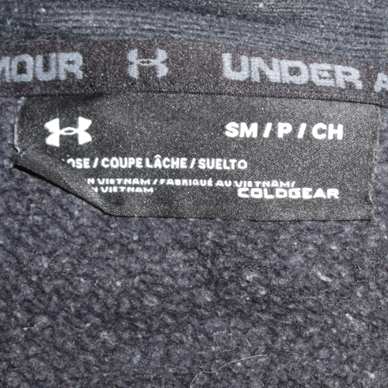 Under Armour Men's Grey Full Zip Hoodie Size S Relaxed Fit Fleece