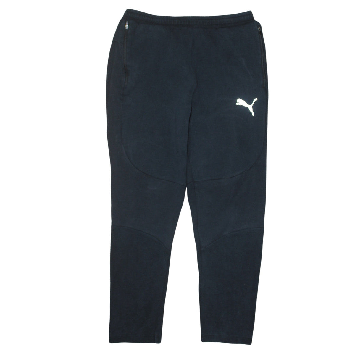Puma Women's Black Jogger Trousers Size M Regular Fit Fleece Pants