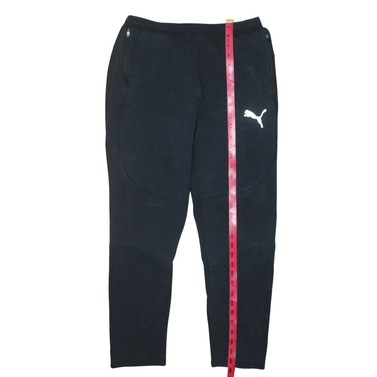 Puma Women's Black Jogger Trousers Size M Regular Fit Fleece Pants