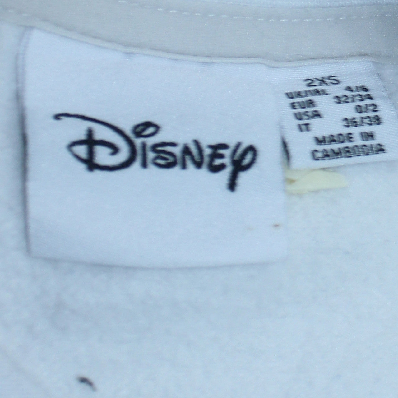 Disney Women White Mickey Mouse Pullover Sweatshirt 2XS
