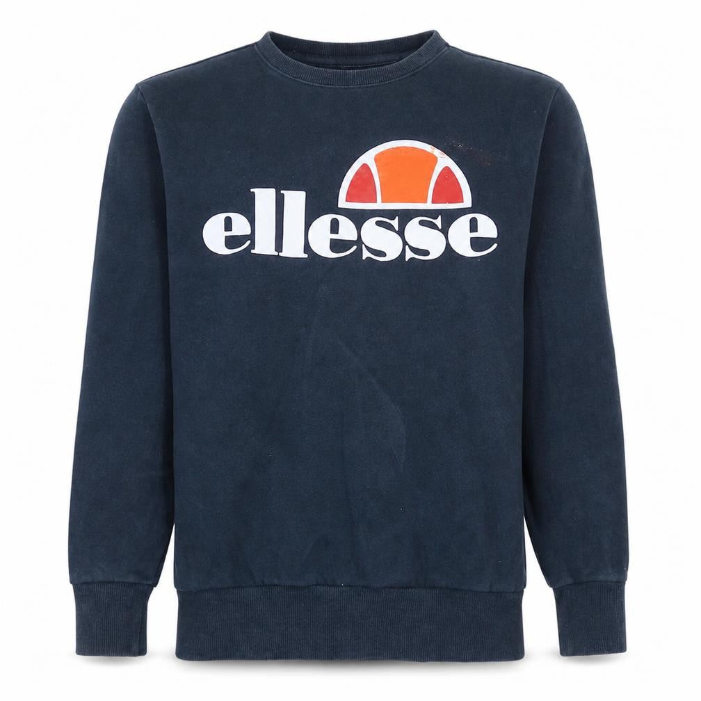 Ellesse Men's Blue Small Pullover Logo Sweatshirt