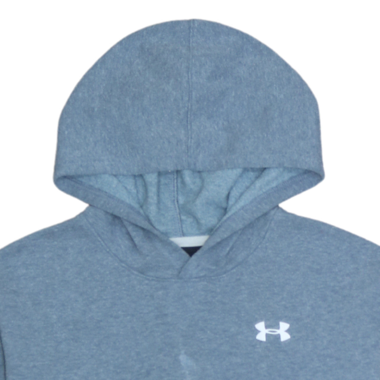 Under Armour Boys Blue Colourblock Pullover Hoodie YXL ColdGear