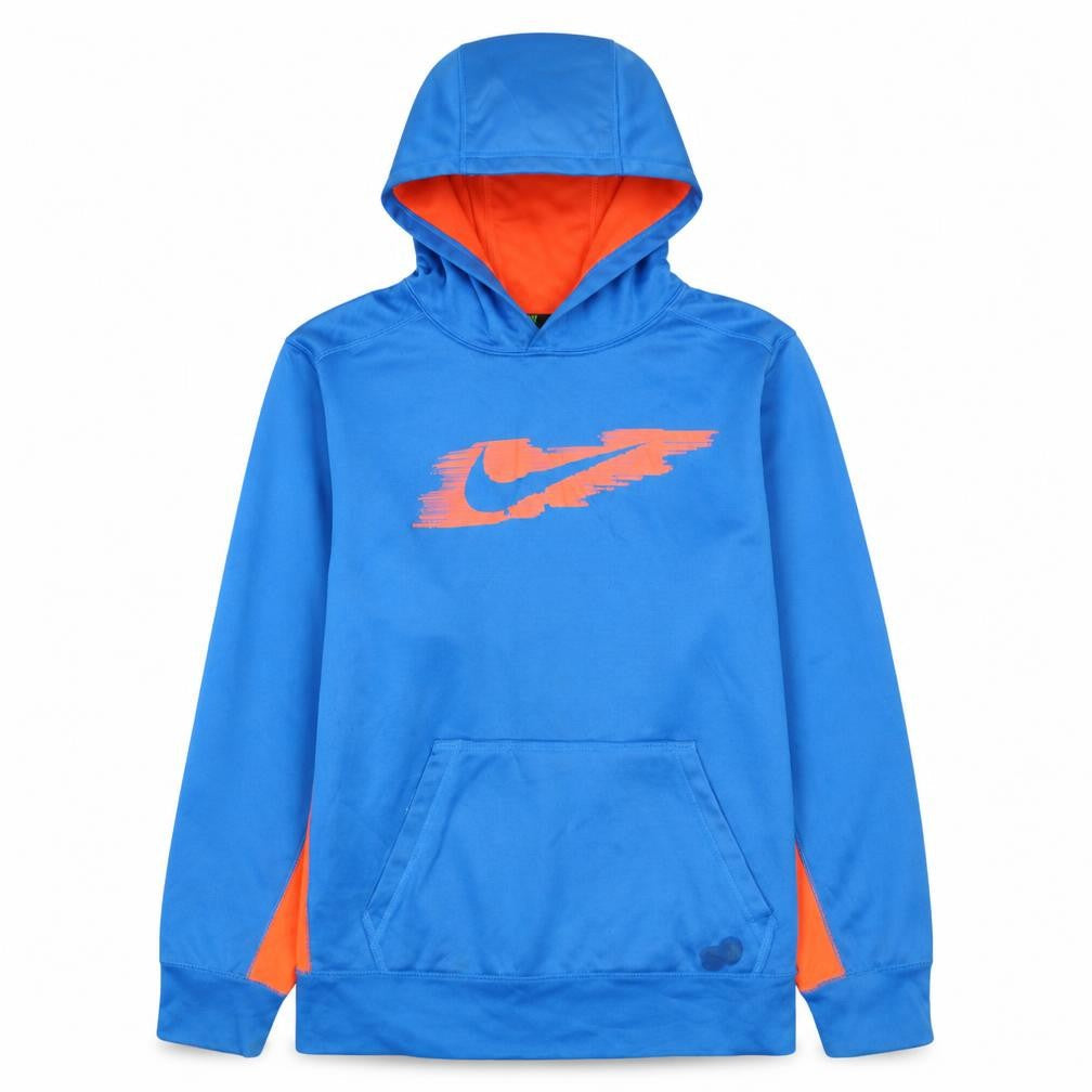 Nike Boys Blue Therma-Fit Pullover Hoodie XL - Athletic Winter Wear