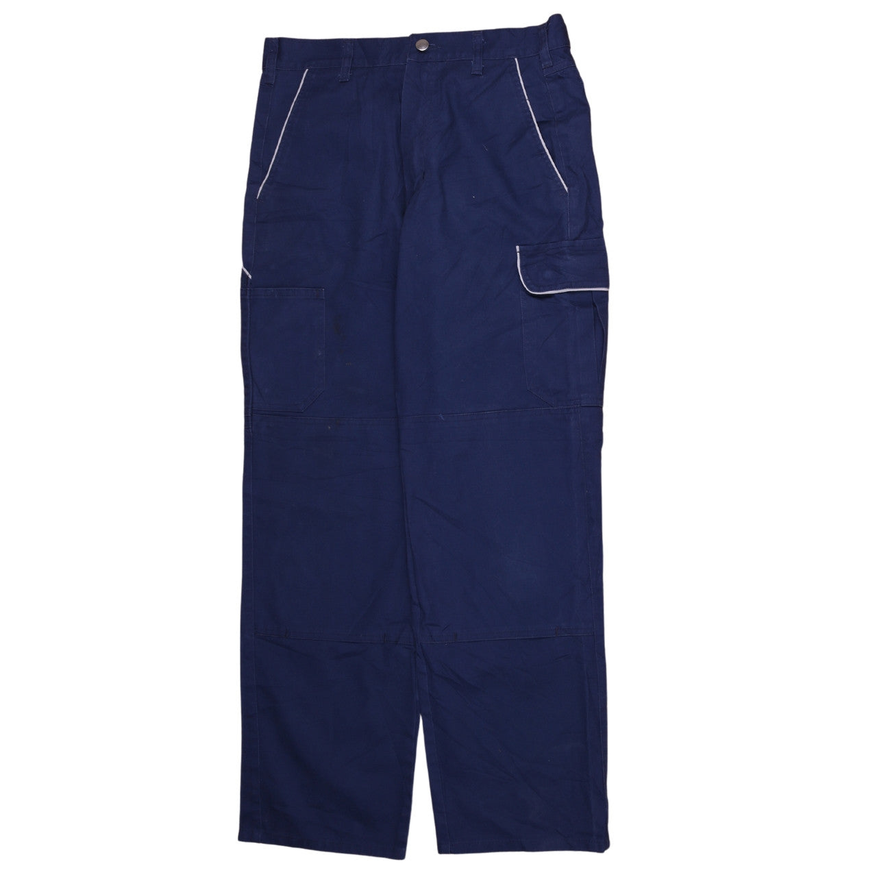 Kübler Men's Blue Cargo Workwear Trousers 32R Cotton Blend