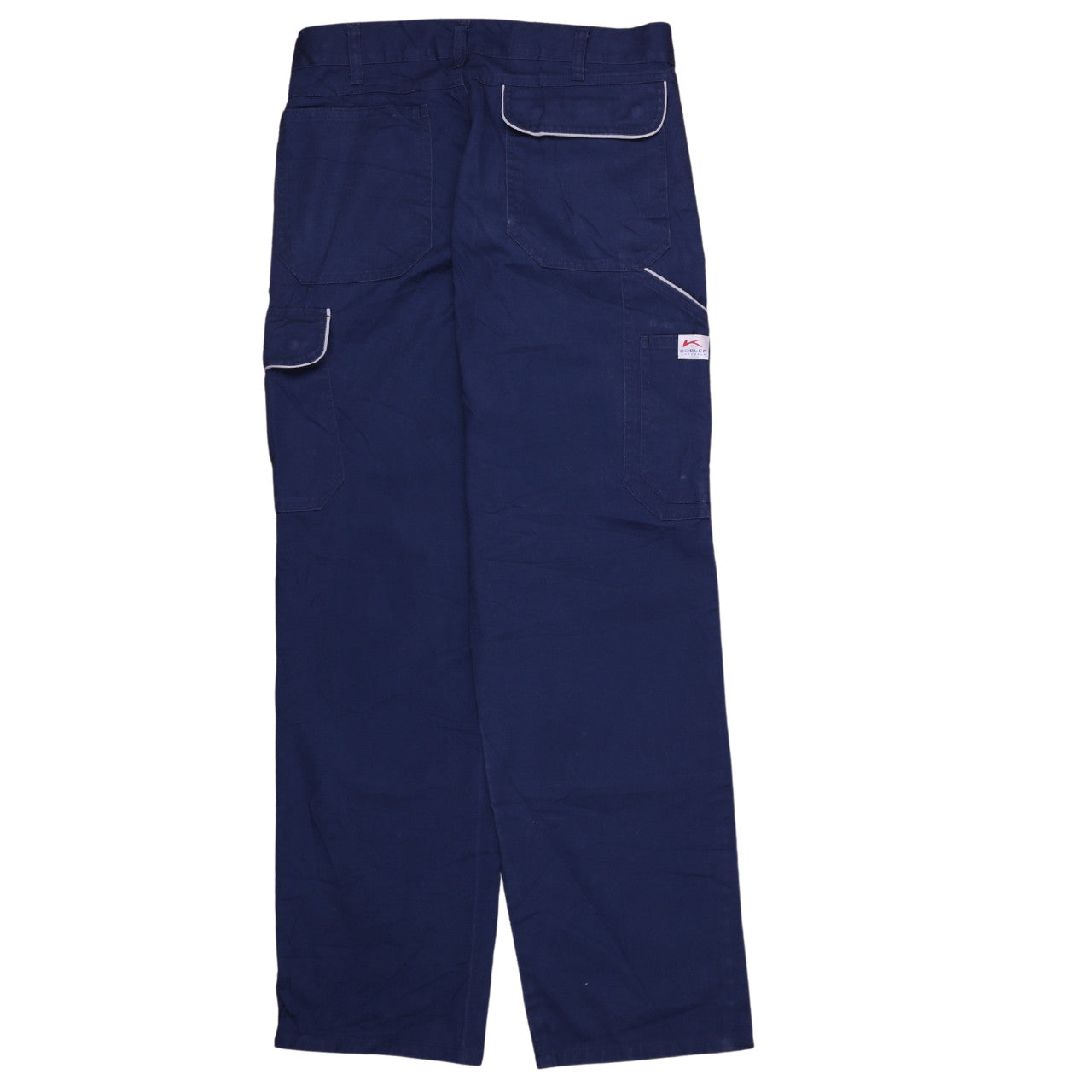 Kübler Men's Blue Cargo Workwear Trousers 32R Cotton Blend