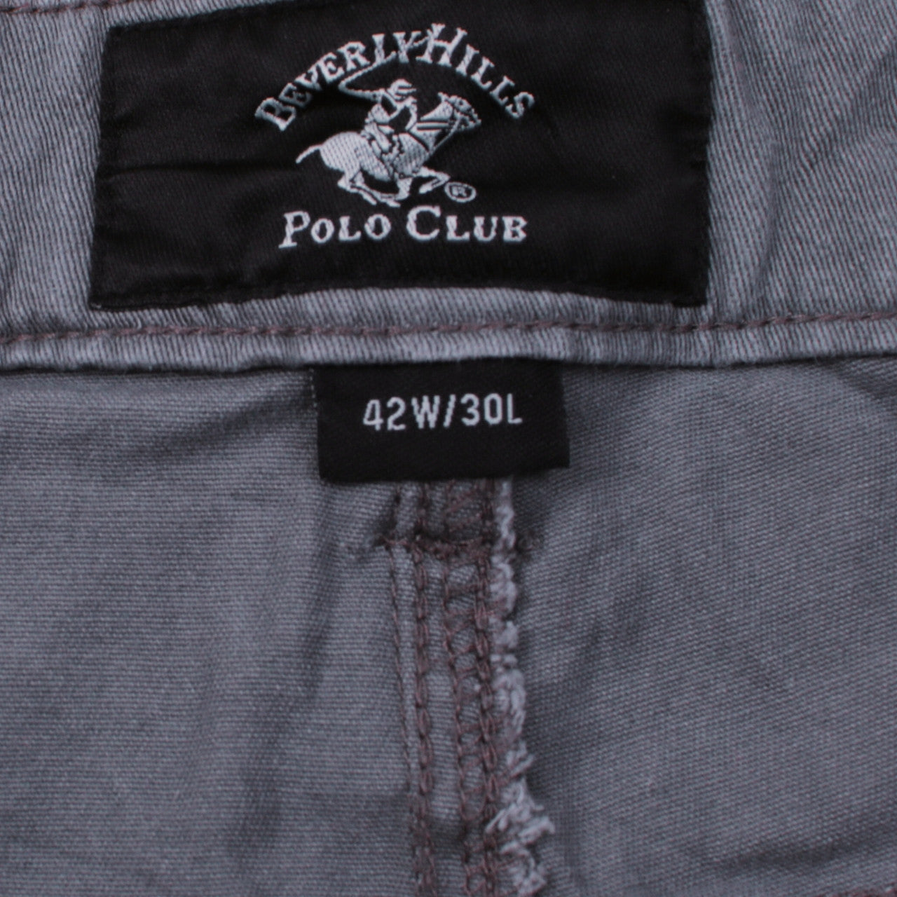 Beverly Hills Polo Club Men's Grey Chino Trousers 42W 30L Regular Fit