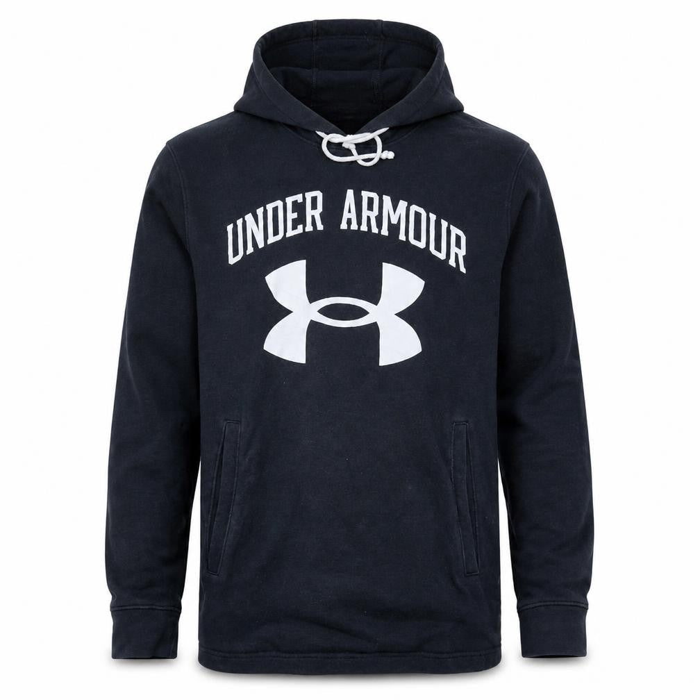Under Armour Men's Black Pullover Hoodie Medium Relaxed Fit Sportswear