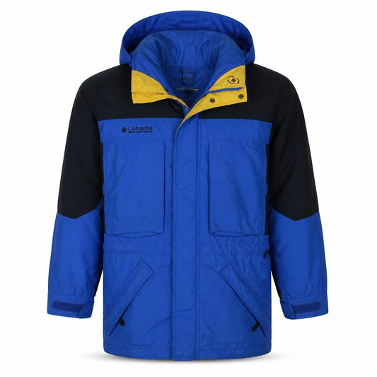 Columbia Men's Blue Waterproof Parka Jacket M Outdoor Hiking