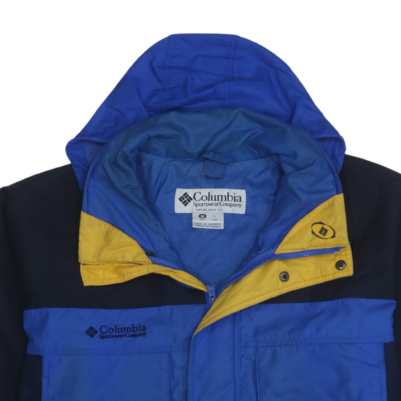 Columbia Men's Blue Waterproof Parka Jacket M Outdoor Hiking