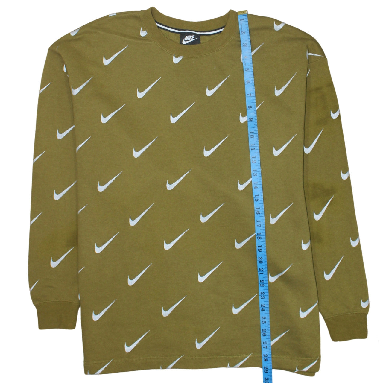Nike Women’s Green Crew Neck Logo Print Sweatshirt XL