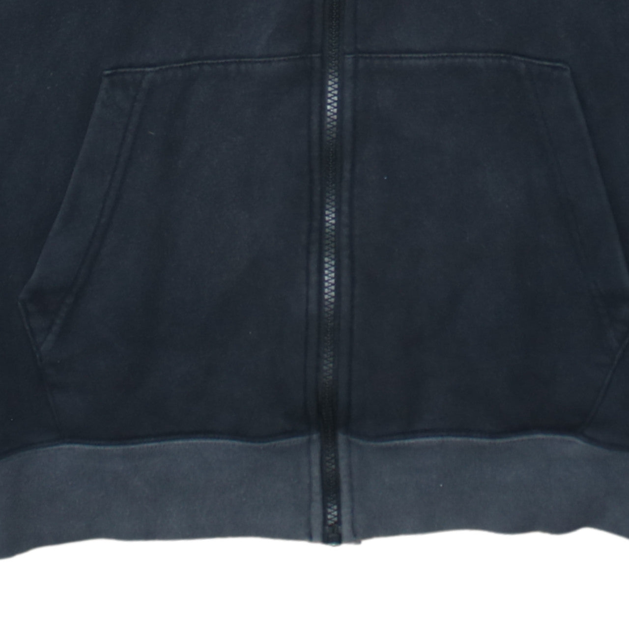 Nike Men's Black Full Zip Hoodie M Embroidered Logo Fleece