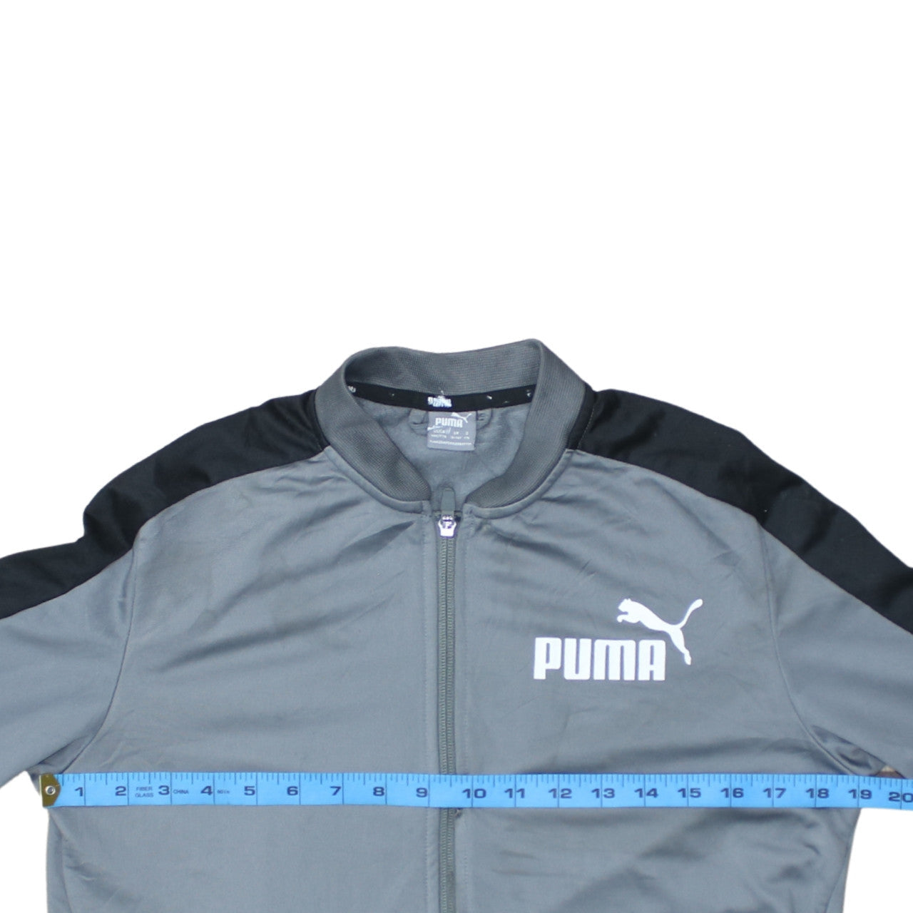 Puma Boys Grey Full Zip Sweatshirt 15-16 Years Regular Fit Sports Jacket