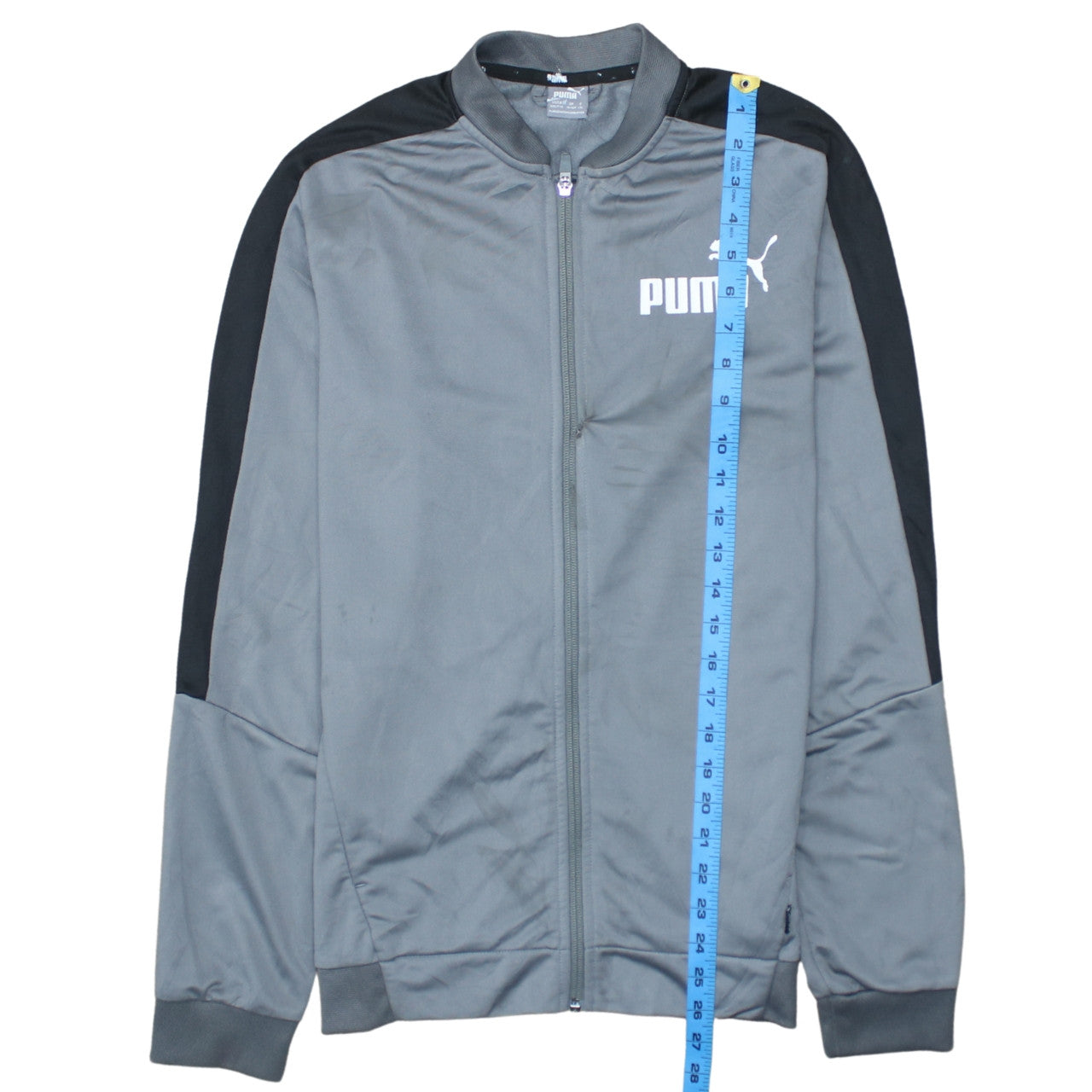 Puma Boys Grey Full Zip Sweatshirt 15-16 Years Regular Fit Sports Jacket