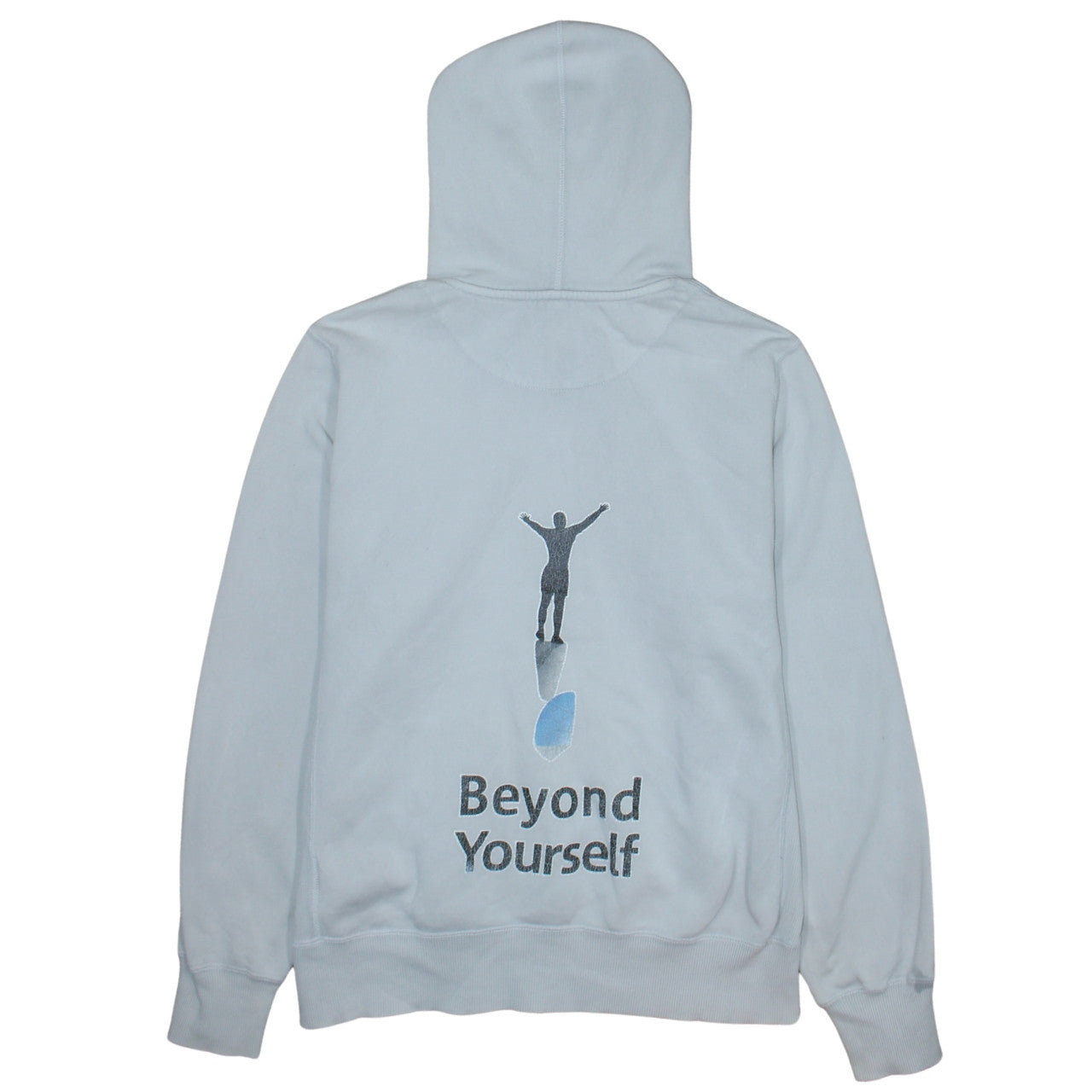 Nike Men's White Pullover Hoodie L Beyond Yourself Embroidered Sportswear