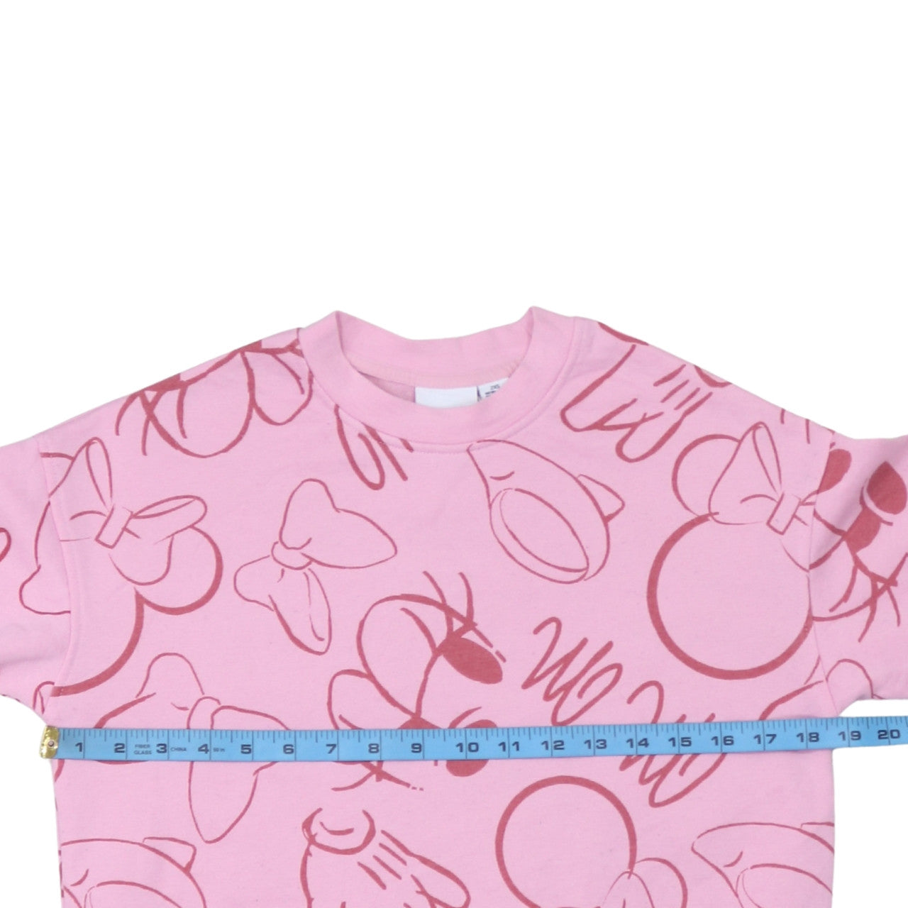 Disney Pink Minnie Mouse Print Sweatshirt Women 2XS Pullover