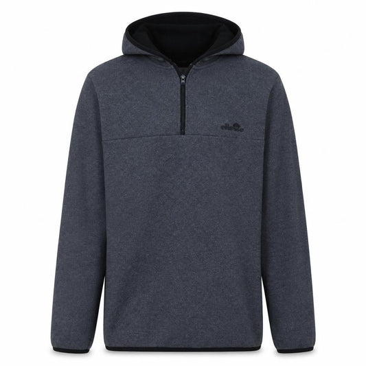 Ellesse Men's Grey XL Pullover Hoodie 1/2 Zip Fleece Sweatshirt