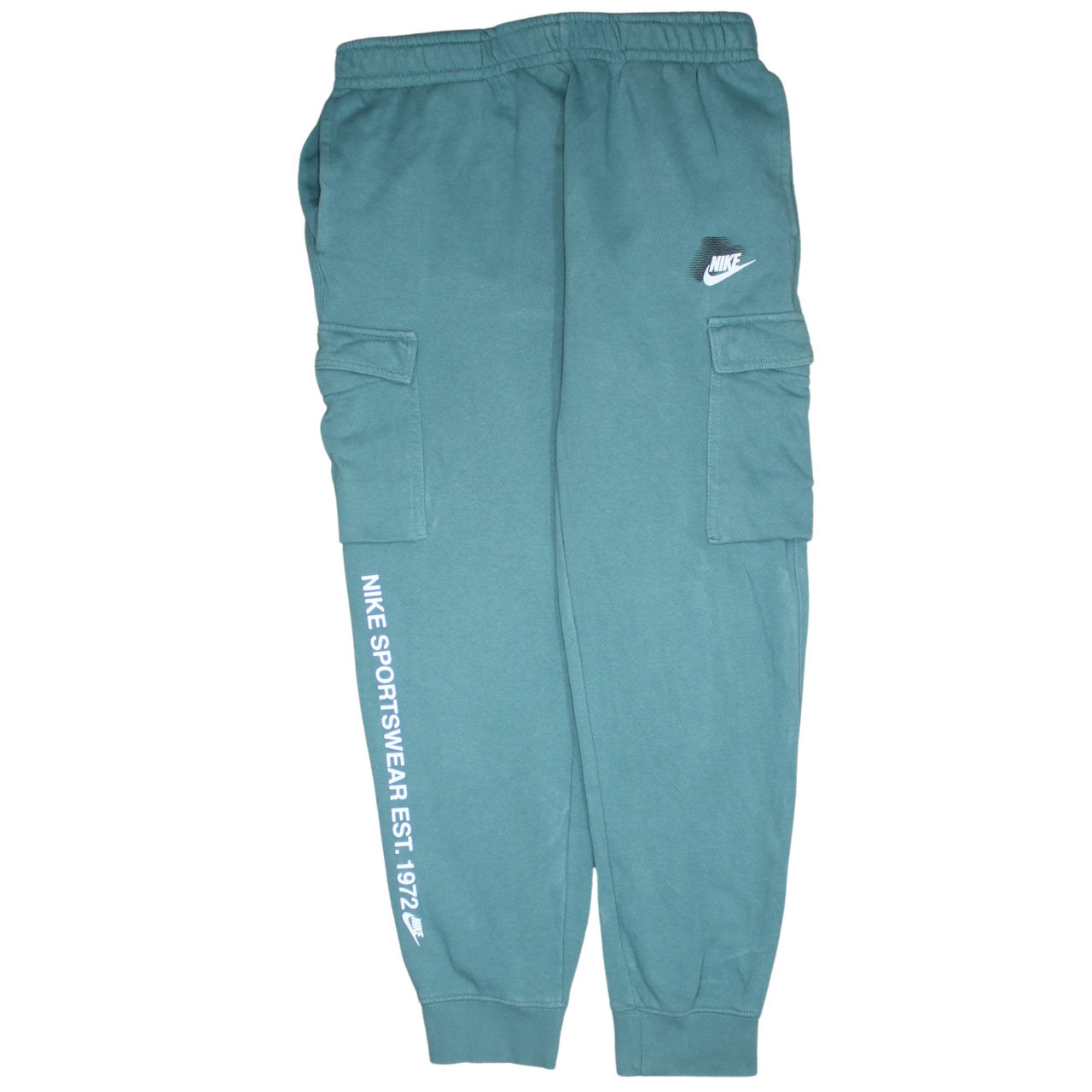 Nike Men's Green Cargo Jogger Trousers Size M Fleece Sportswear