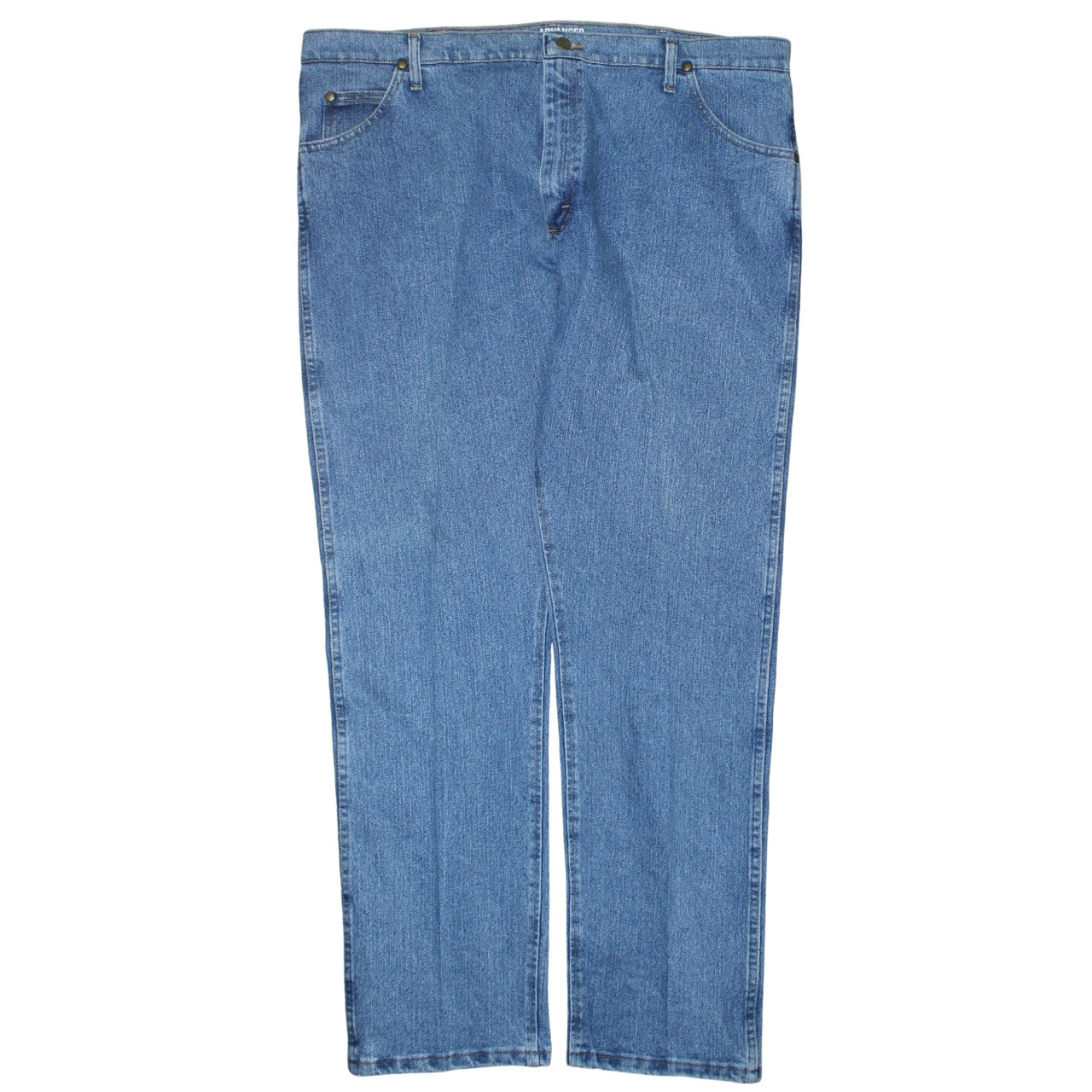 Wrangler Men's Blue 42x32 Regular Fit Straight Denim Jeans