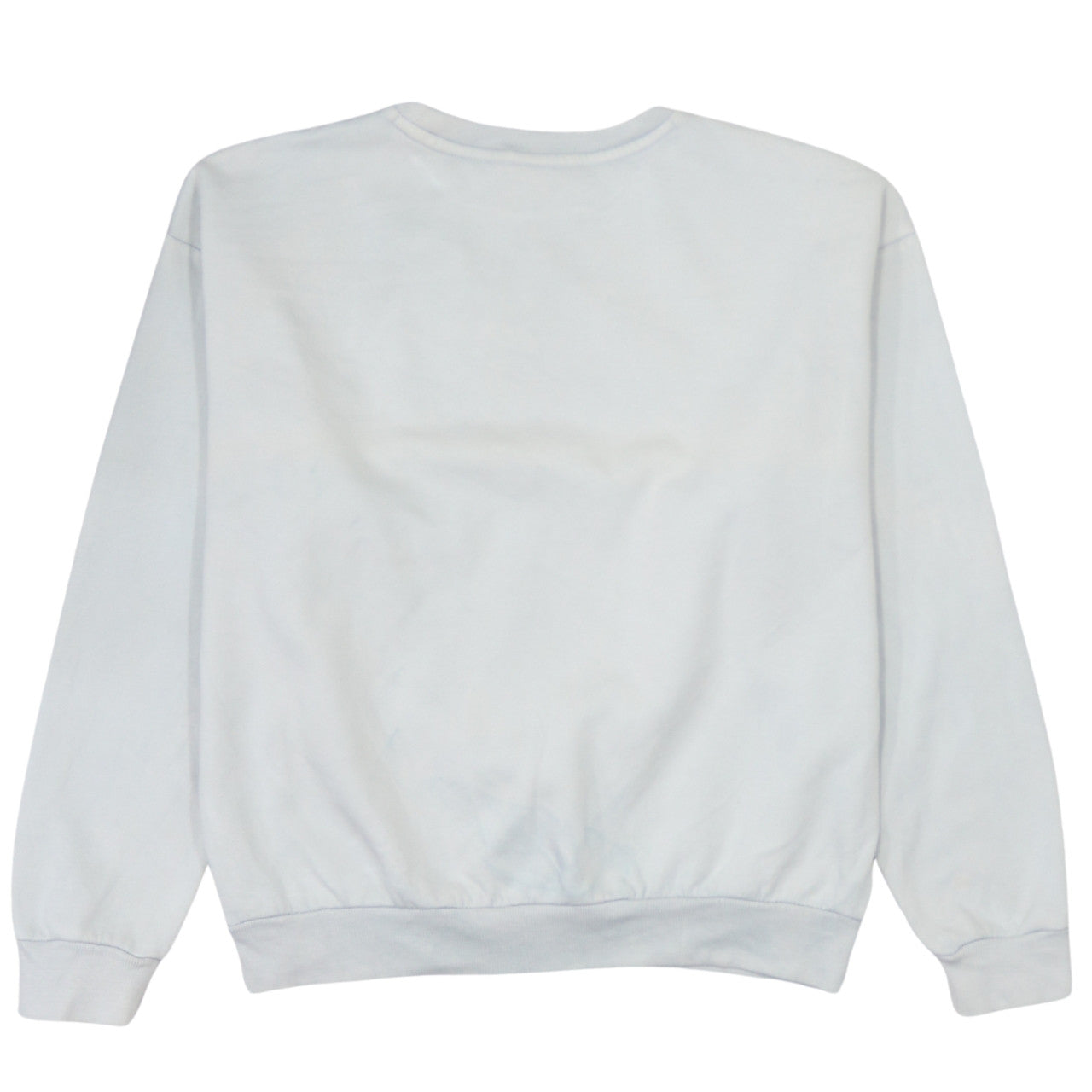 Puma Women White Crew Neck Logo Sweatshirt M Relaxed Fit