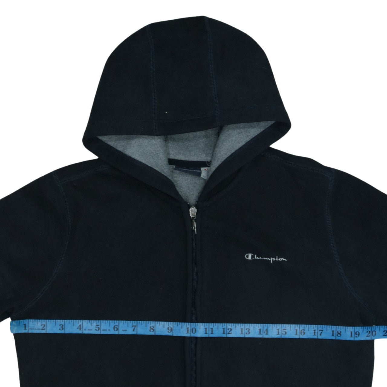 Champion Boys Navy Blue Full Zip Fleece Hoodie XL 13-14 Years
