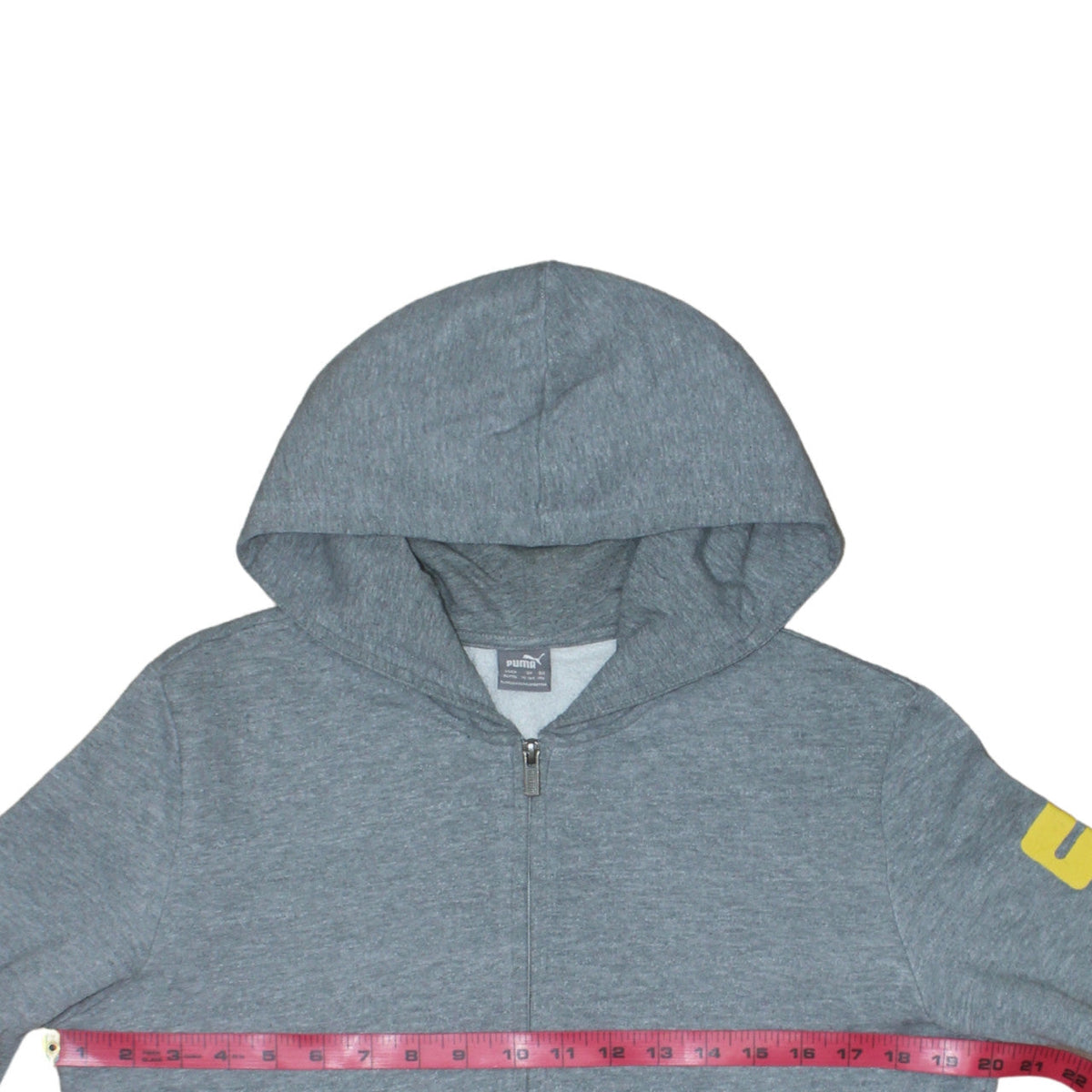 Puma Boys Grey Full Zip Hoodie XL 15-16 Years Graphic Print Sportswear