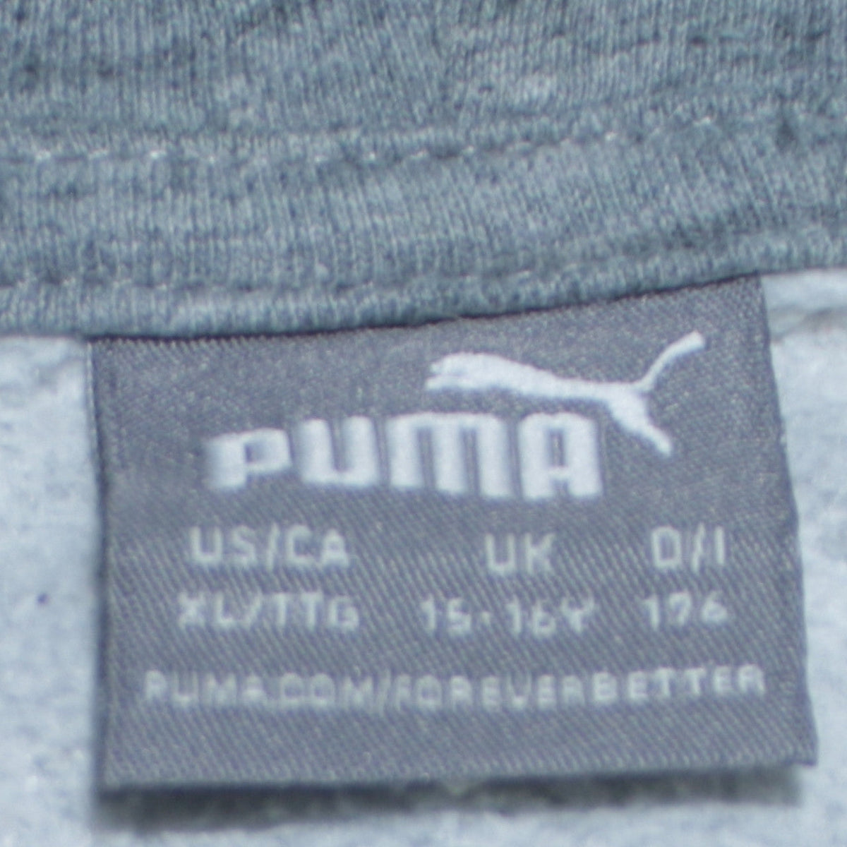 Puma Boys Grey Full Zip Hoodie XL 15-16 Years Graphic Print Sportswear