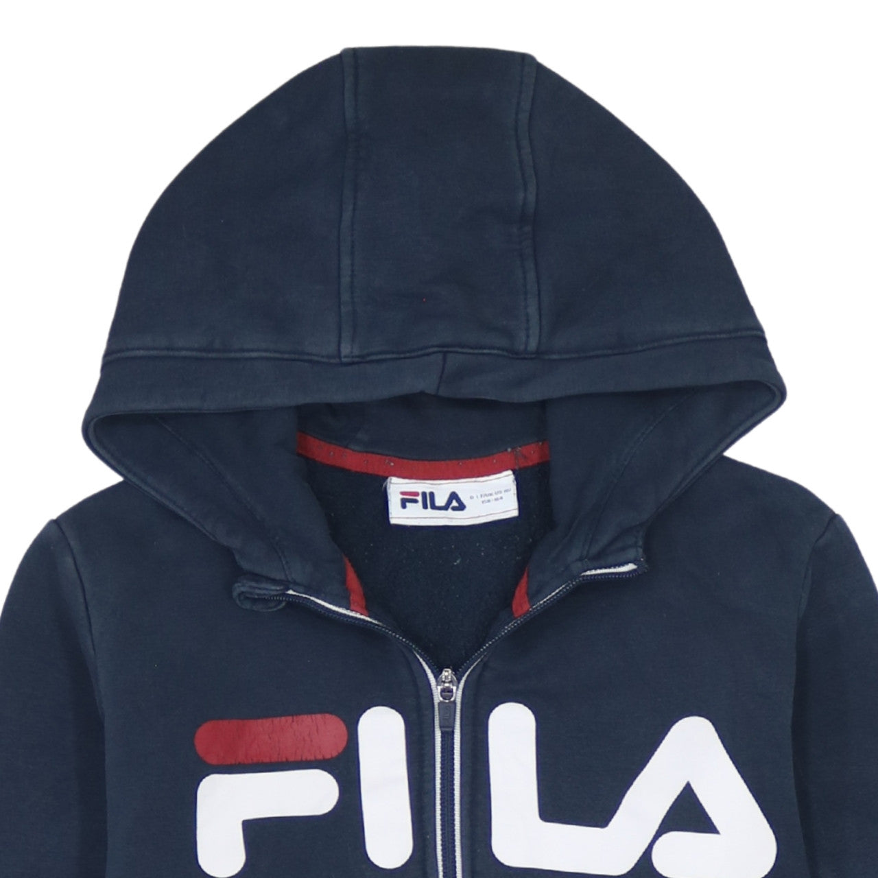 Fila Boys Navy Blue Full Zip Hoodie 158-164cm Hooded Sweatshirt