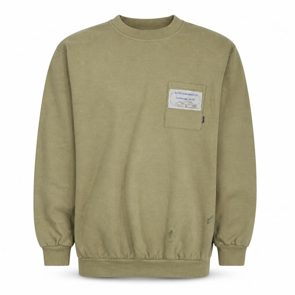 Kansas Men's Beige Pullover Workwear Sweatshirt Size L