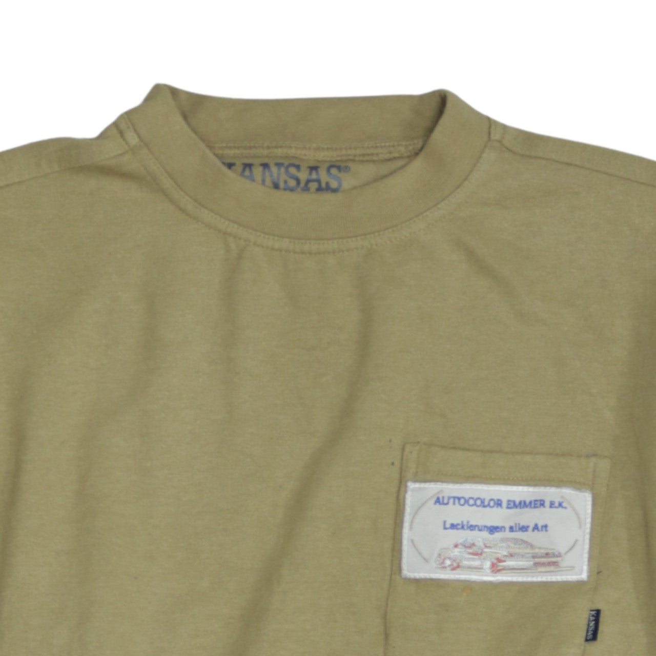 Kansas Men's Beige Pullover Workwear Sweatshirt Size L