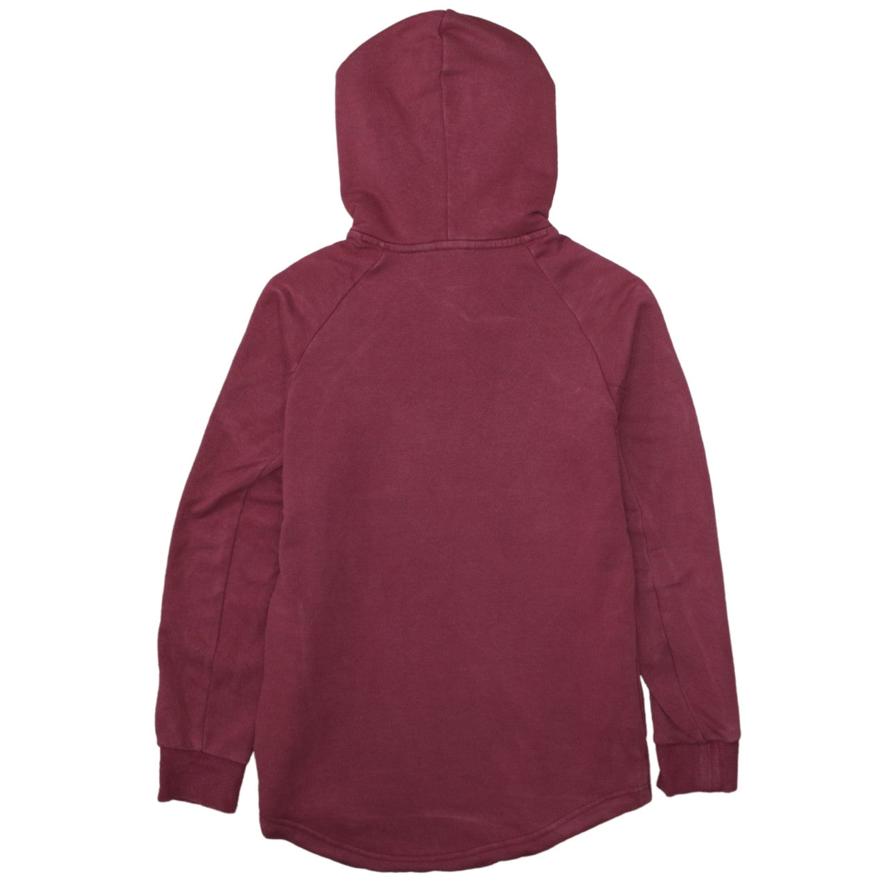 Adidas Womens Burgundy Pullover Hoodie XS Cotton Blend Logo Sweatshirt