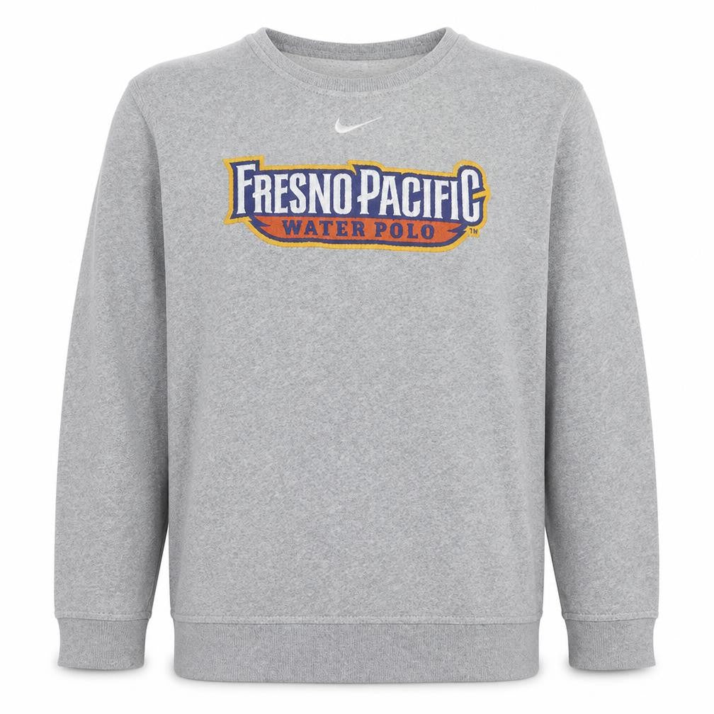 Nike Men's Grey Fresno Pacific Water Polo Crew Sweatshirt Size M