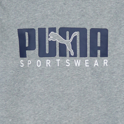 Puma Mens Grey Pullover Hoodie Small Regular Fit Graphic Sportswear