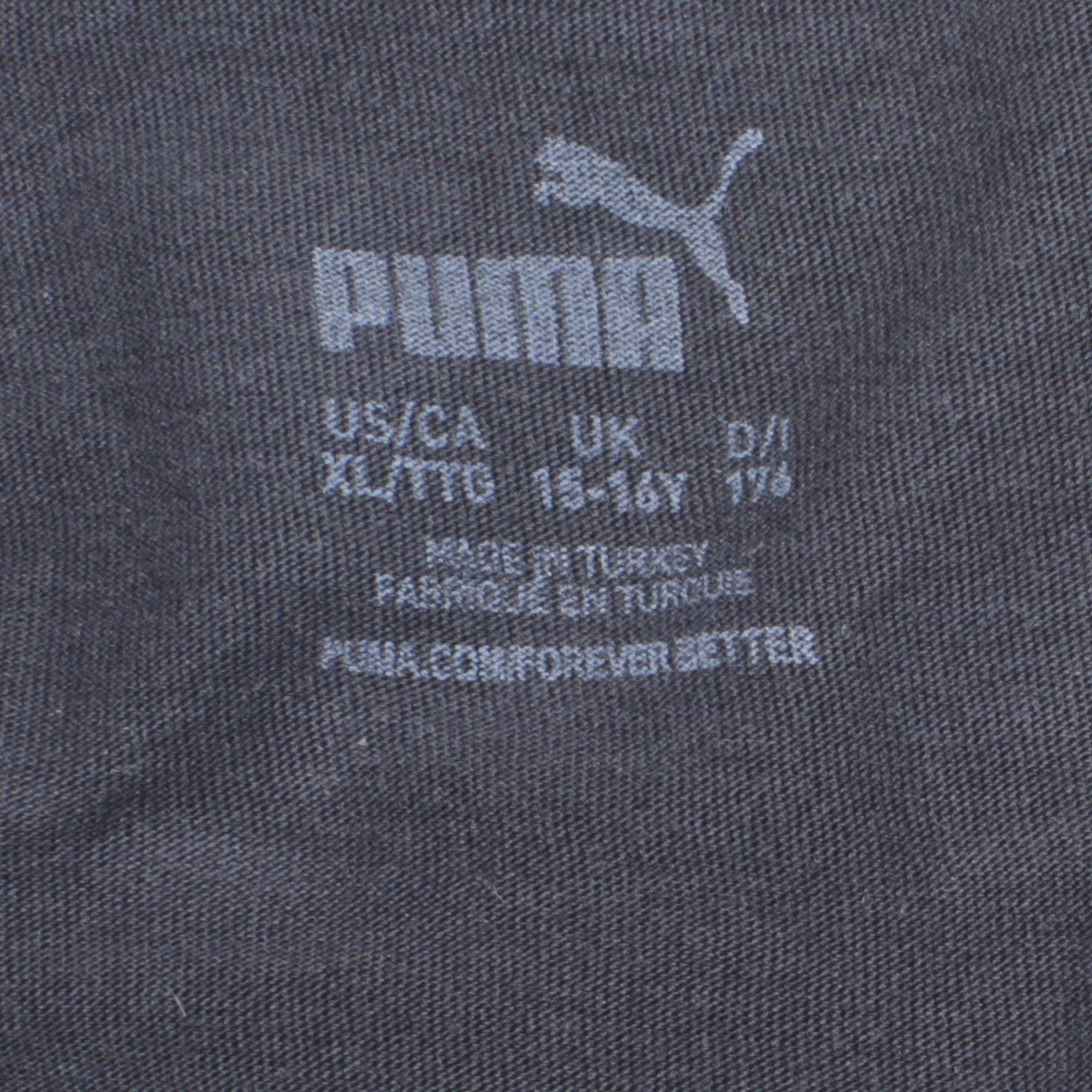 Puma Boys Black 15-16 Years Basic Logo Sports T-Shirt