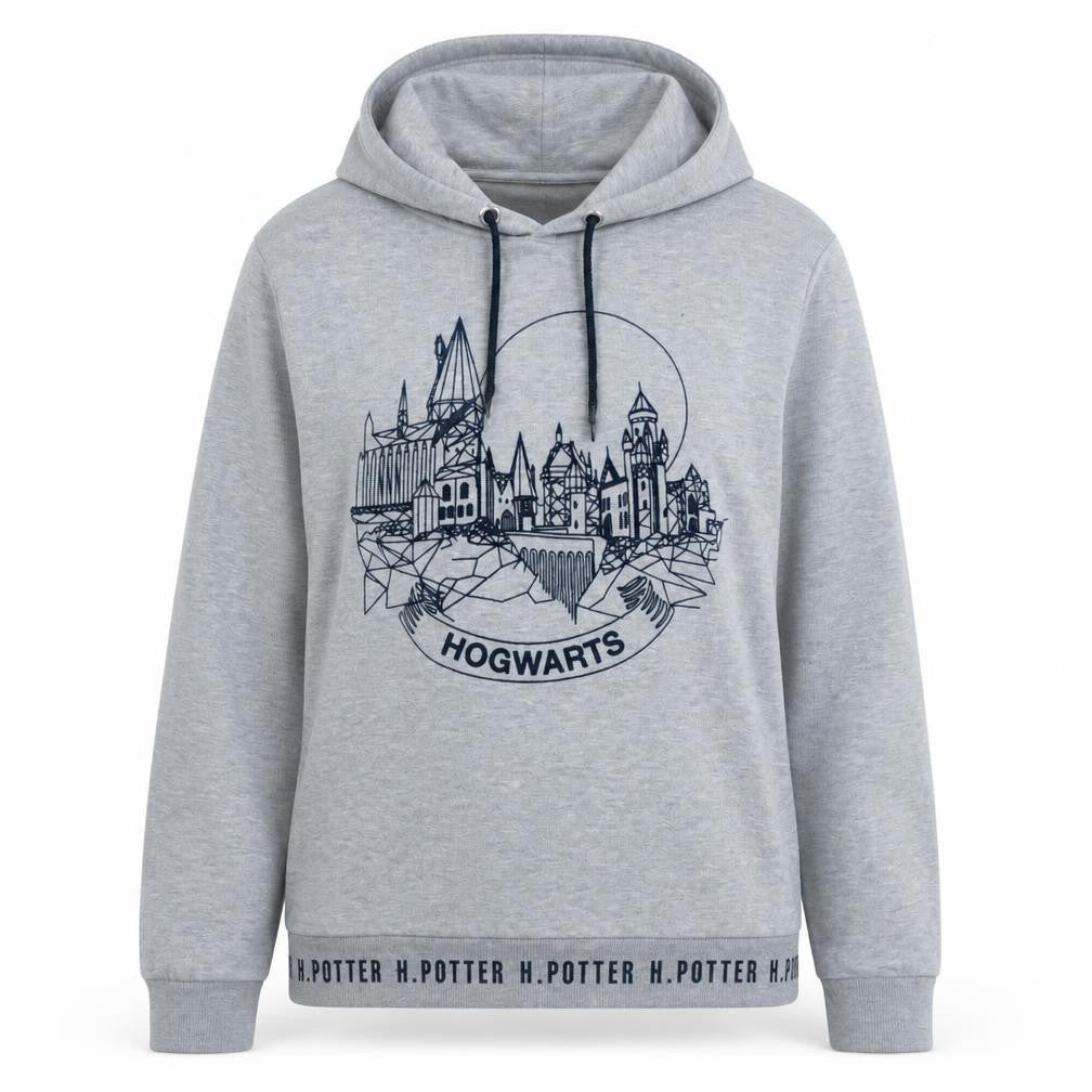 Harry Potter Women's Grey Hogwarts Pullover Hoodie XL