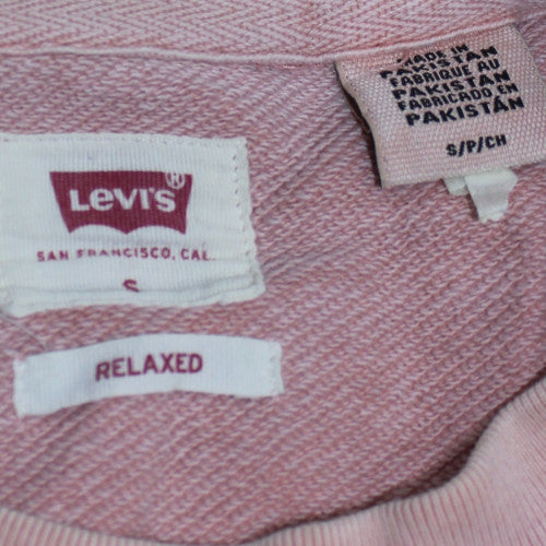Levi's Men's Pink Relaxed Fit Crew Neck Sweatshirt Size S
