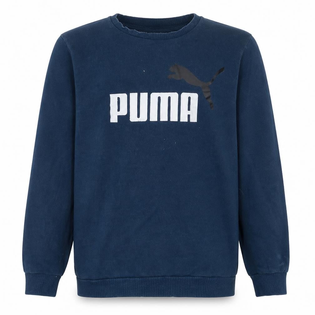 Puma Men's Blue XL Pullover Crew Neck Logo Sweatshirt