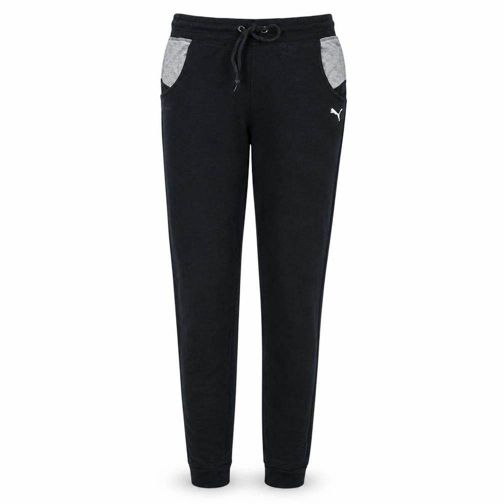 Puma Women Black Jogger Sweatpants Size 10 Cotton Blend