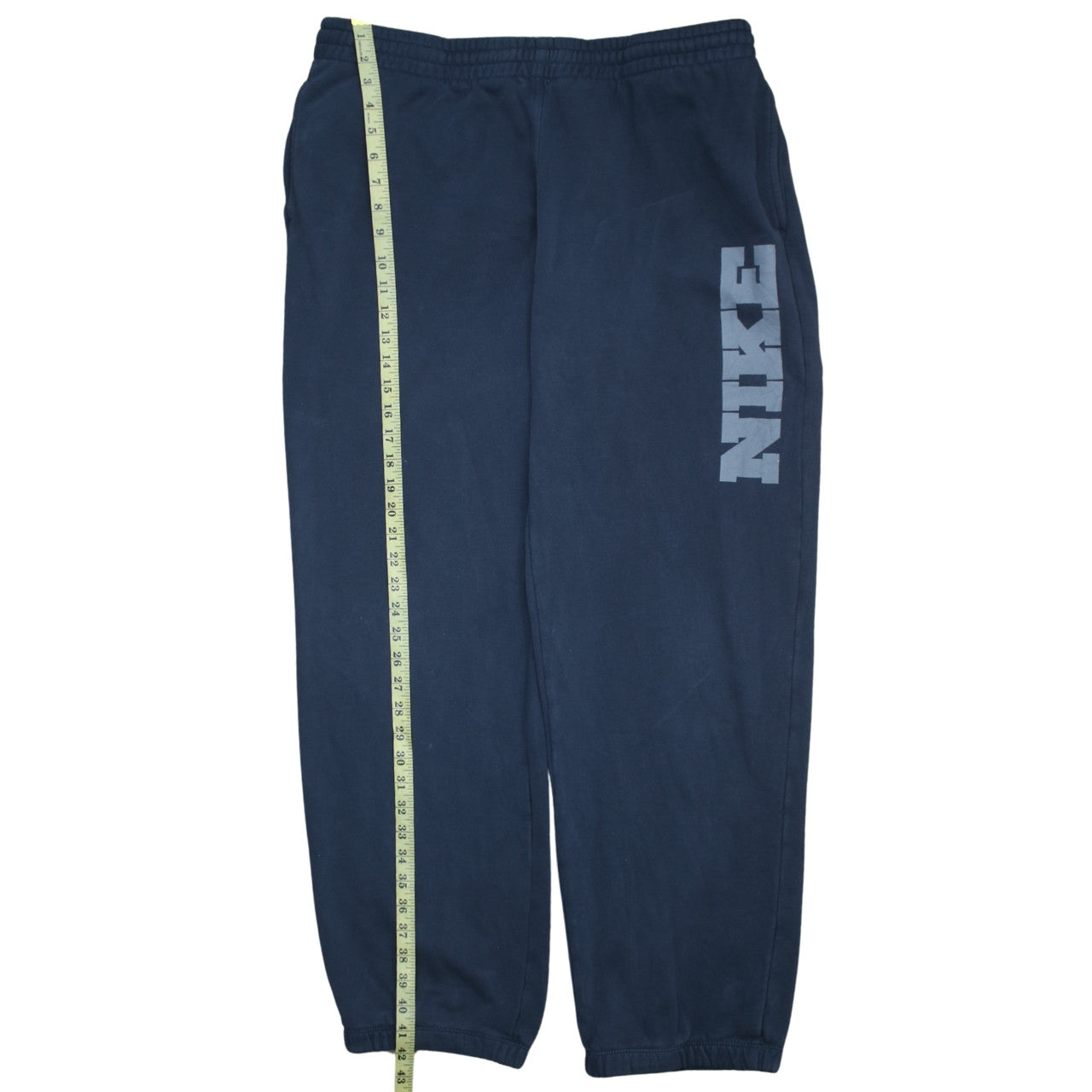 Nike Men's Blue L Fleece Sweatpants with Logo Tapered Fit