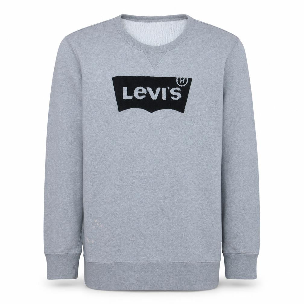 Levi's Mens Grey Logo Crew Neck Fleece Sweatshirt Size M