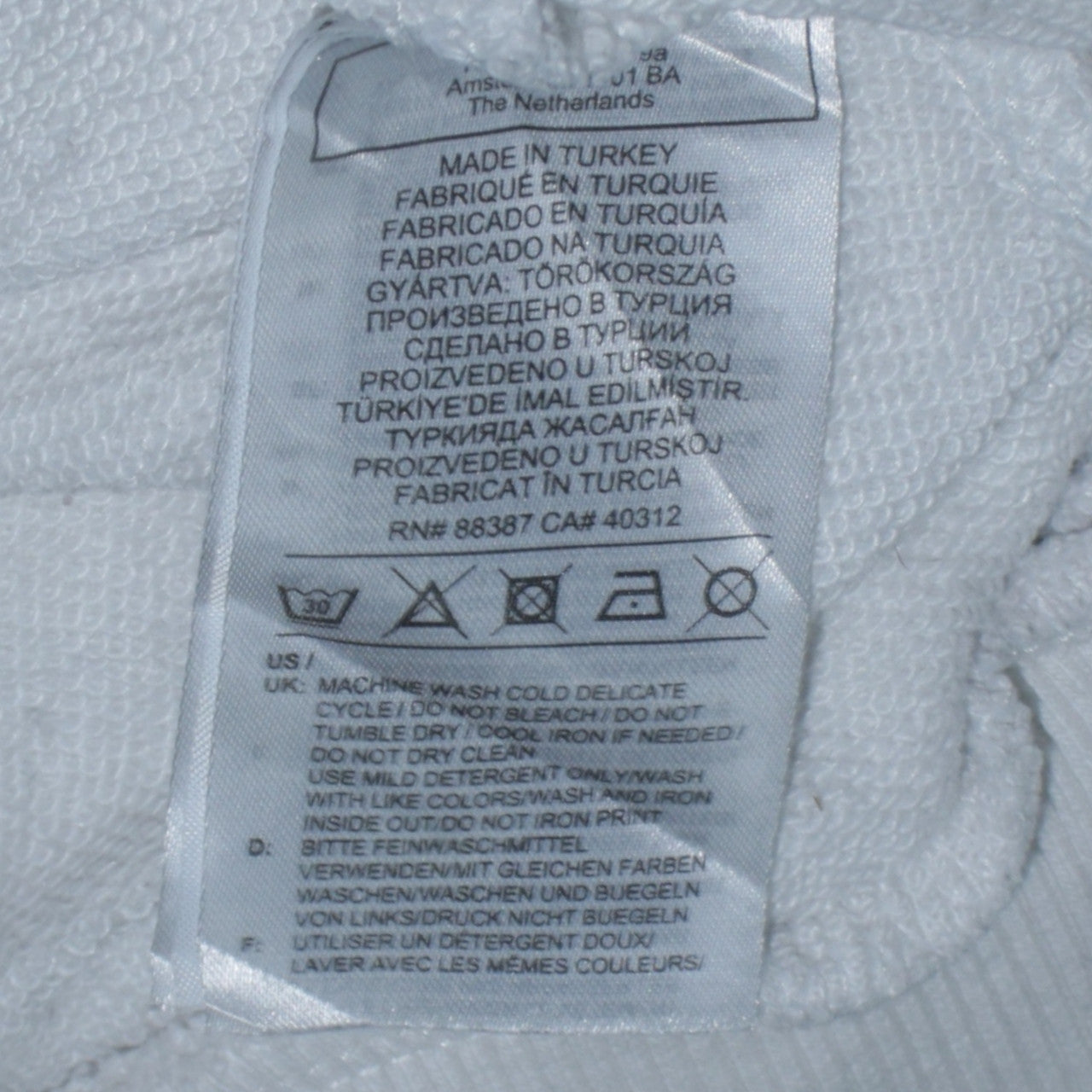 Adidas Womens White Tennis Academy Sweatshirt Size 8 Cotton Crew Neck