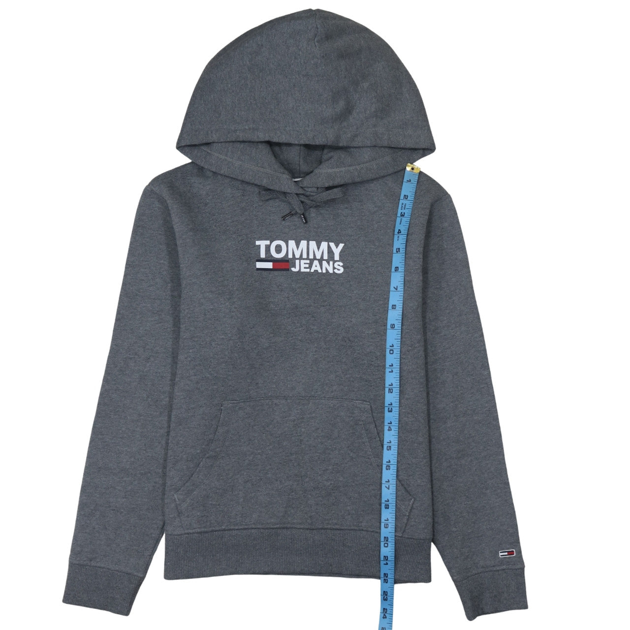 Tommy Jeans Women's Grey Medium Pullover Hoodie Cotton Blend