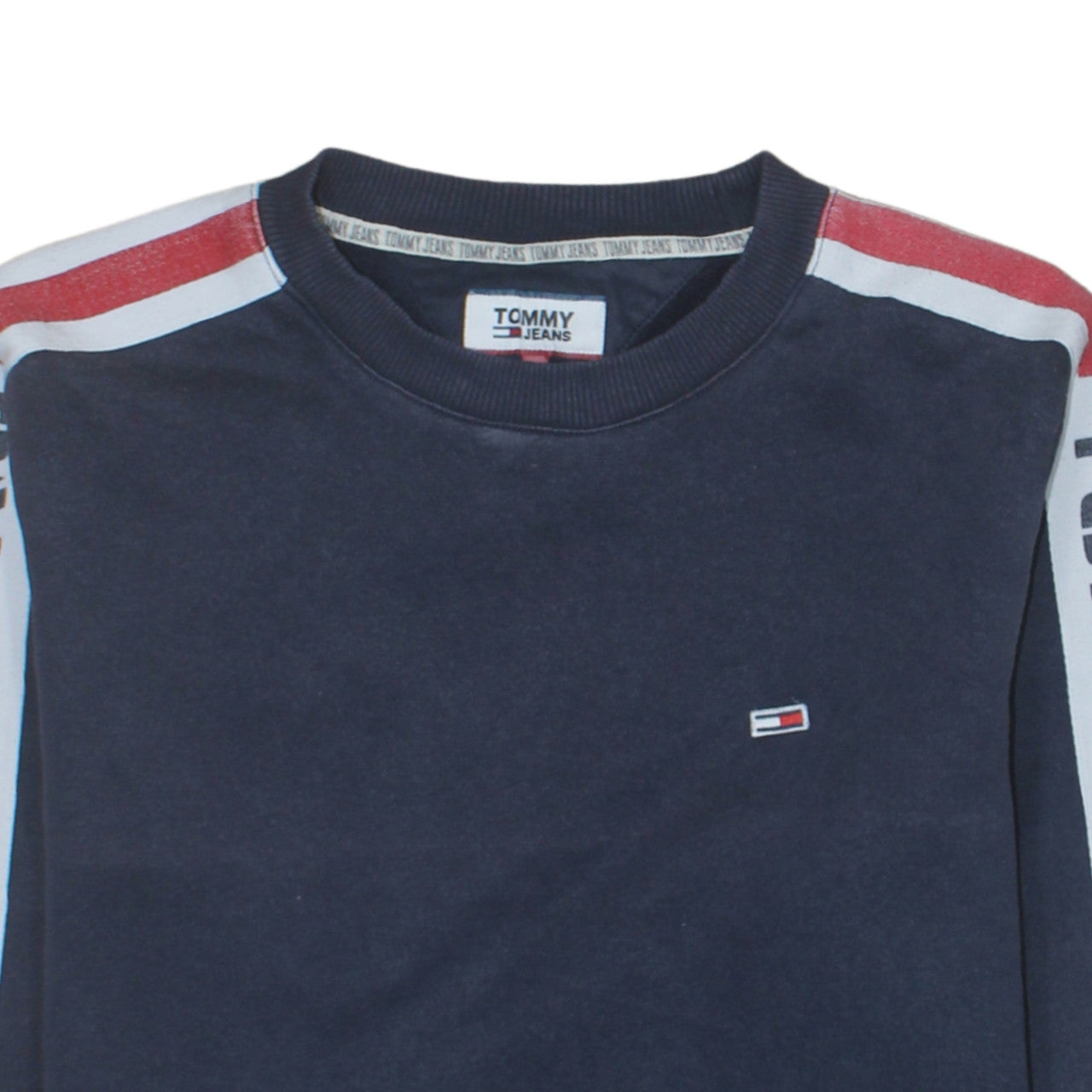 Tommy Jeans Men's Blue Logo Crew Neck Sweatshirt Size M