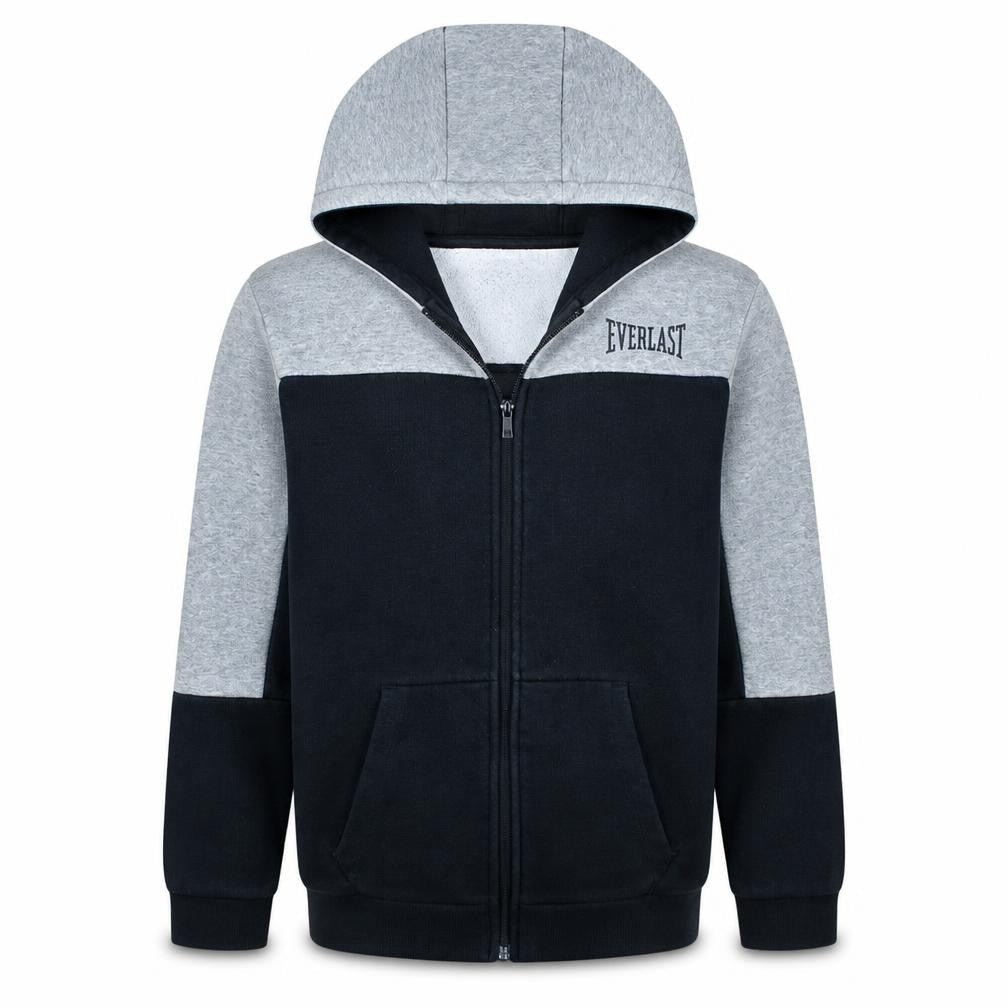 Everlast Boys Grey and Black Full Zip Hoodie 13 Years Cotton Blend