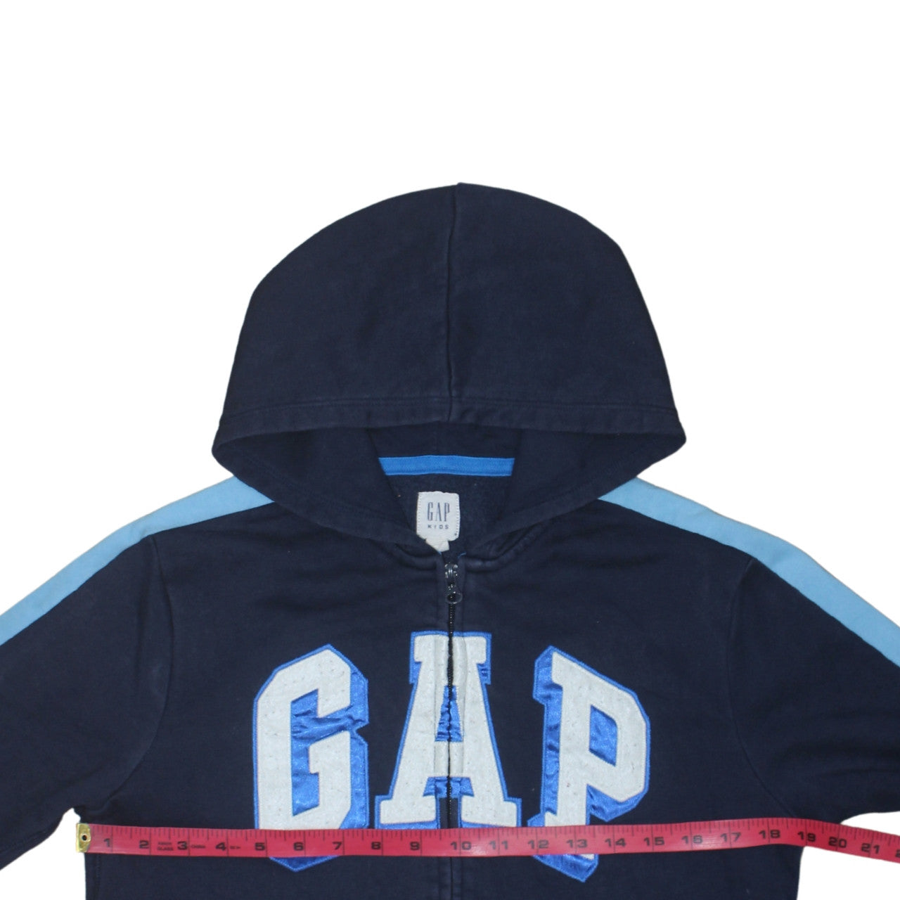 GAP Kids Boys Navy Blue Full Zip Hoodie Size 14-16 Years Cotton Blend