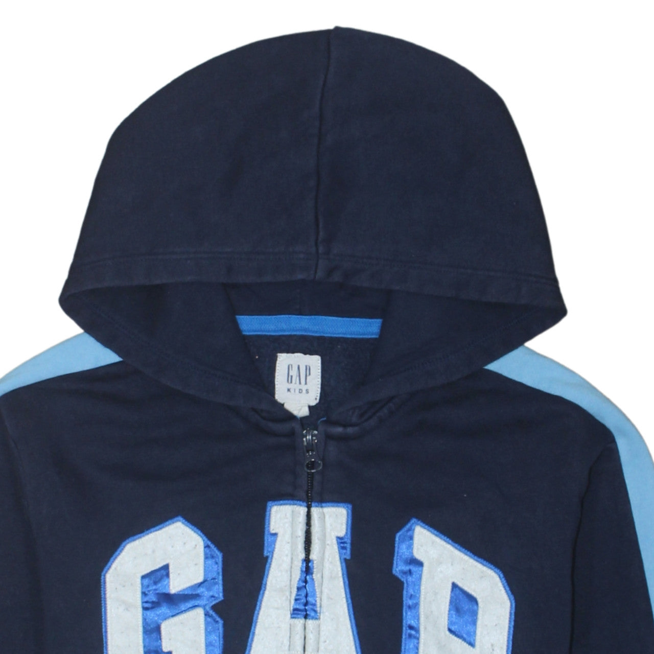 GAP Kids Boys Navy Blue Full Zip Hoodie Size 14-16 Years Cotton Blend