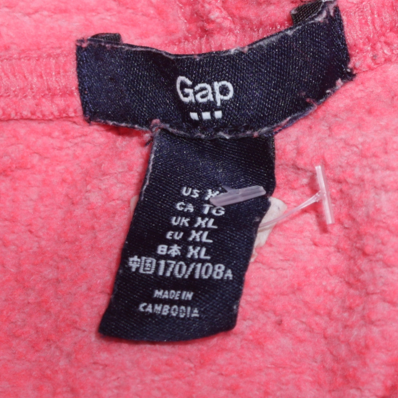 GAP Womens Pink Pullover Hoodie XL Cotton Blend Casual Sweatshirt